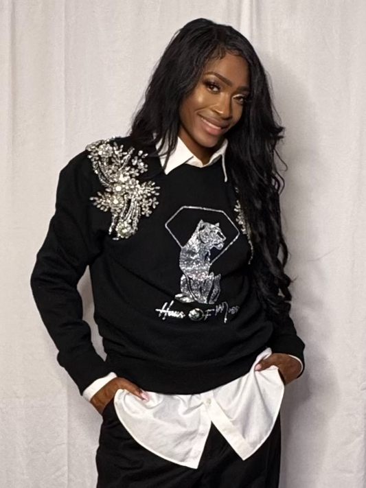 Couture Bling Signature Sweatshirt - Black