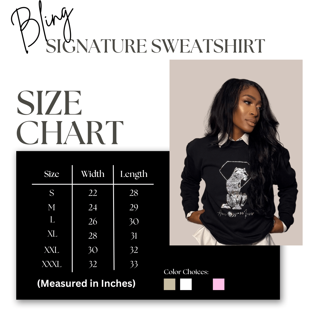 Bling Signature Sweatshirt - Black - Haus of Moss
